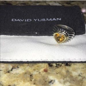 David Yurman Heart Citrine Ring size 5
